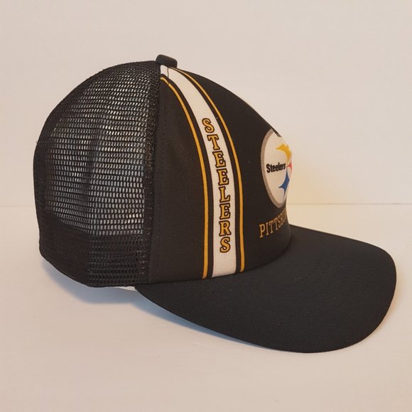 Vintage 1980s NFL Pittsburgh Steelers Hat NEW ERA DUPONT Licensed Trucker Hat - Picture 3 of 14